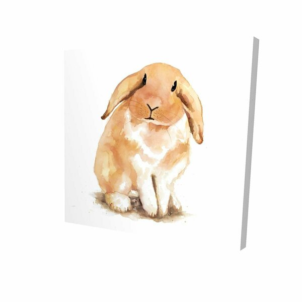 Begin Home Decor 32 x 32 in. Lop-Rabbit-Print on Canvas 2080-3232-AN371